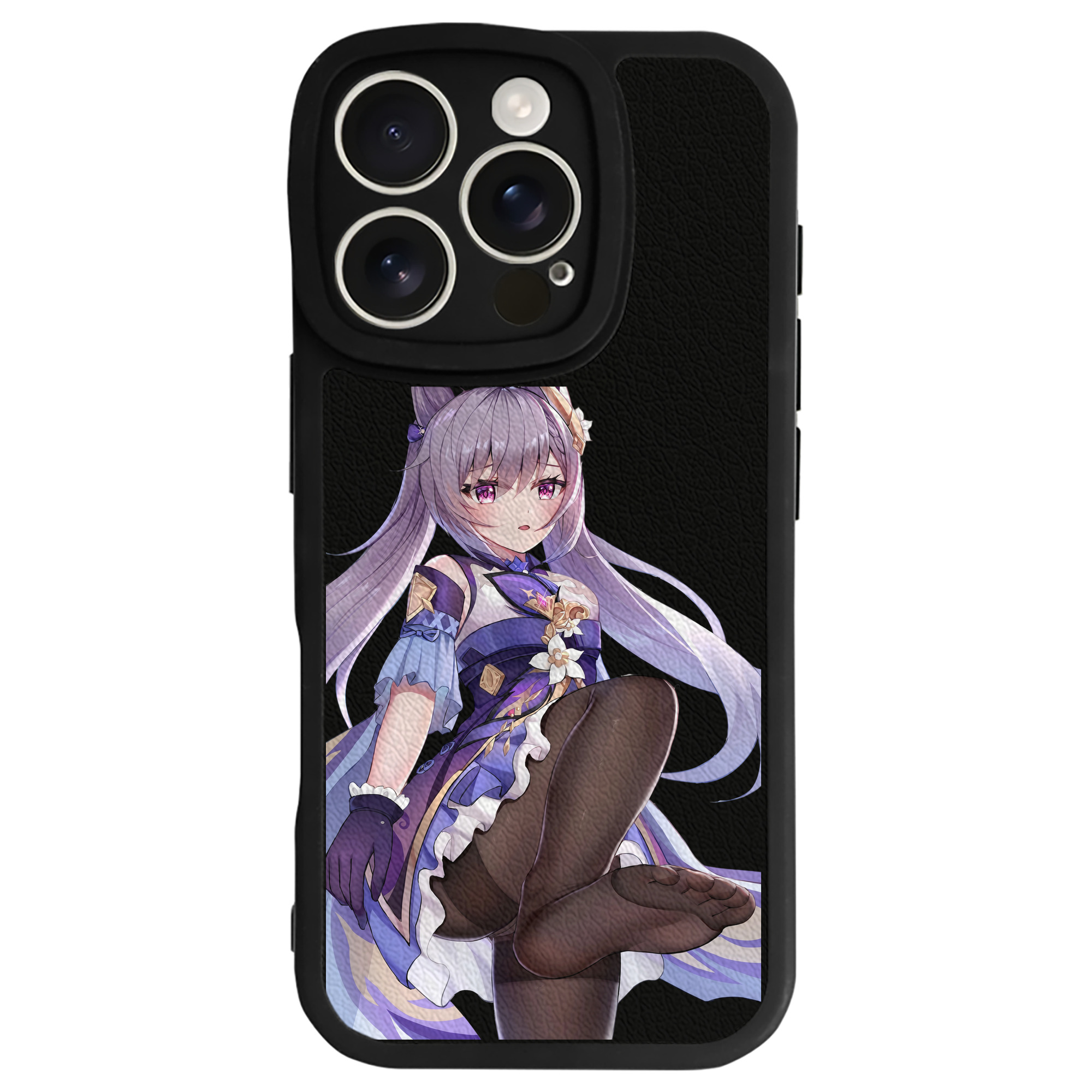 げんし神 刻晴 こくせい genshin Kokusei 【iPhone 16シリーズ対応】シリコンスマホケース（レザー調） 材質：シリコン